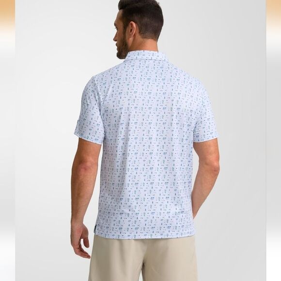 Obla White Golf Performance Polo Shirt Size Large - Picture 2 of 10